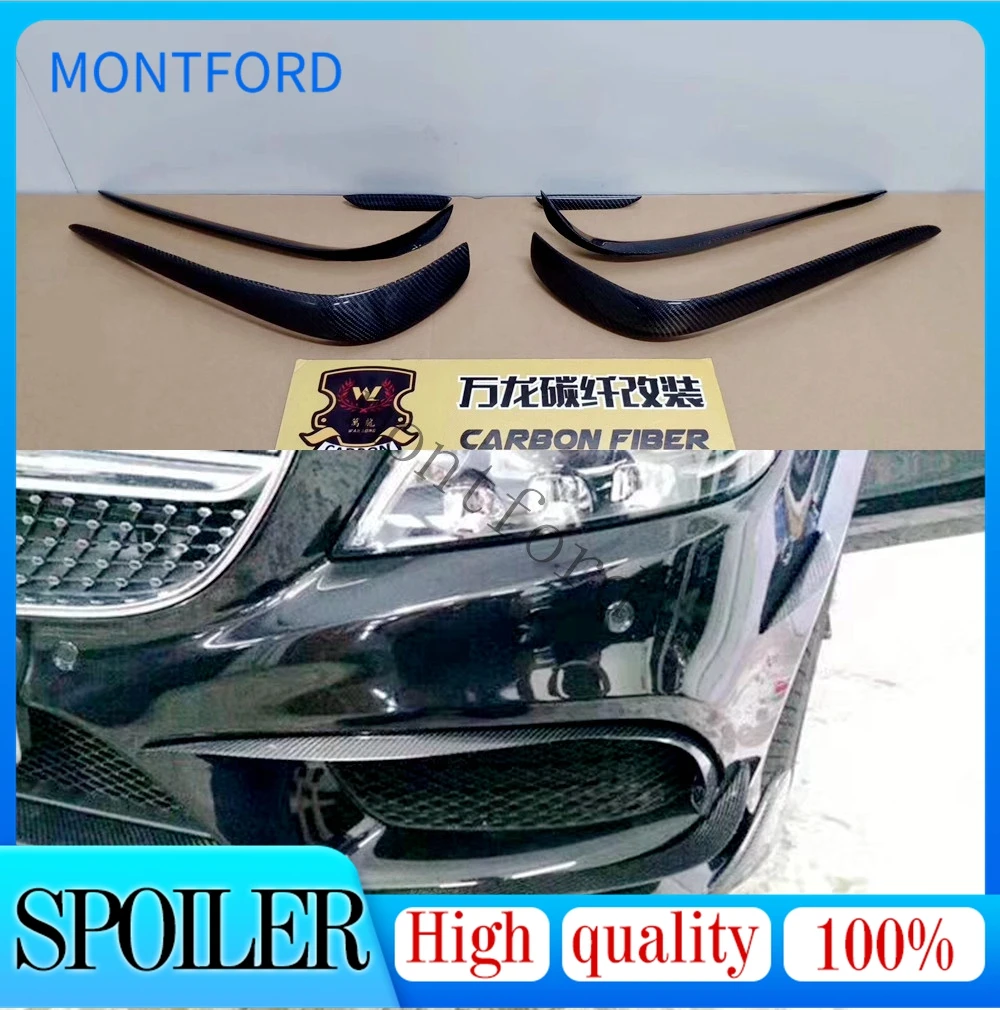 

Передний бампер из углеродного волокна для CLS Class W218 CLS400 CLS550 Sport Sedan 2015-2019 Canard