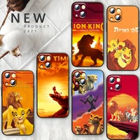 the lion king disney for apple iphone 13 12 mini 11 xs pro max x xr se 2020 8 7 6 plus 5 funda capa soft black phone case