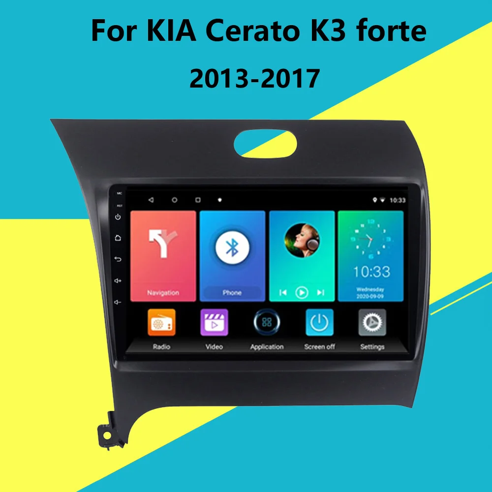 

2 Din 9 Inch Android 4G Apple Carplay Car Multimedia Player For KIA Cerato K3 Forte 2013- 2017 Navigation GPS Head Unit Stereo