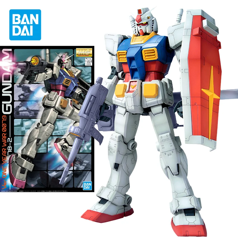 Bandai оригинальный набор моделей Gundam аниме фигурки 1/100 мг RX-78-2 VER. Один год войны 0079