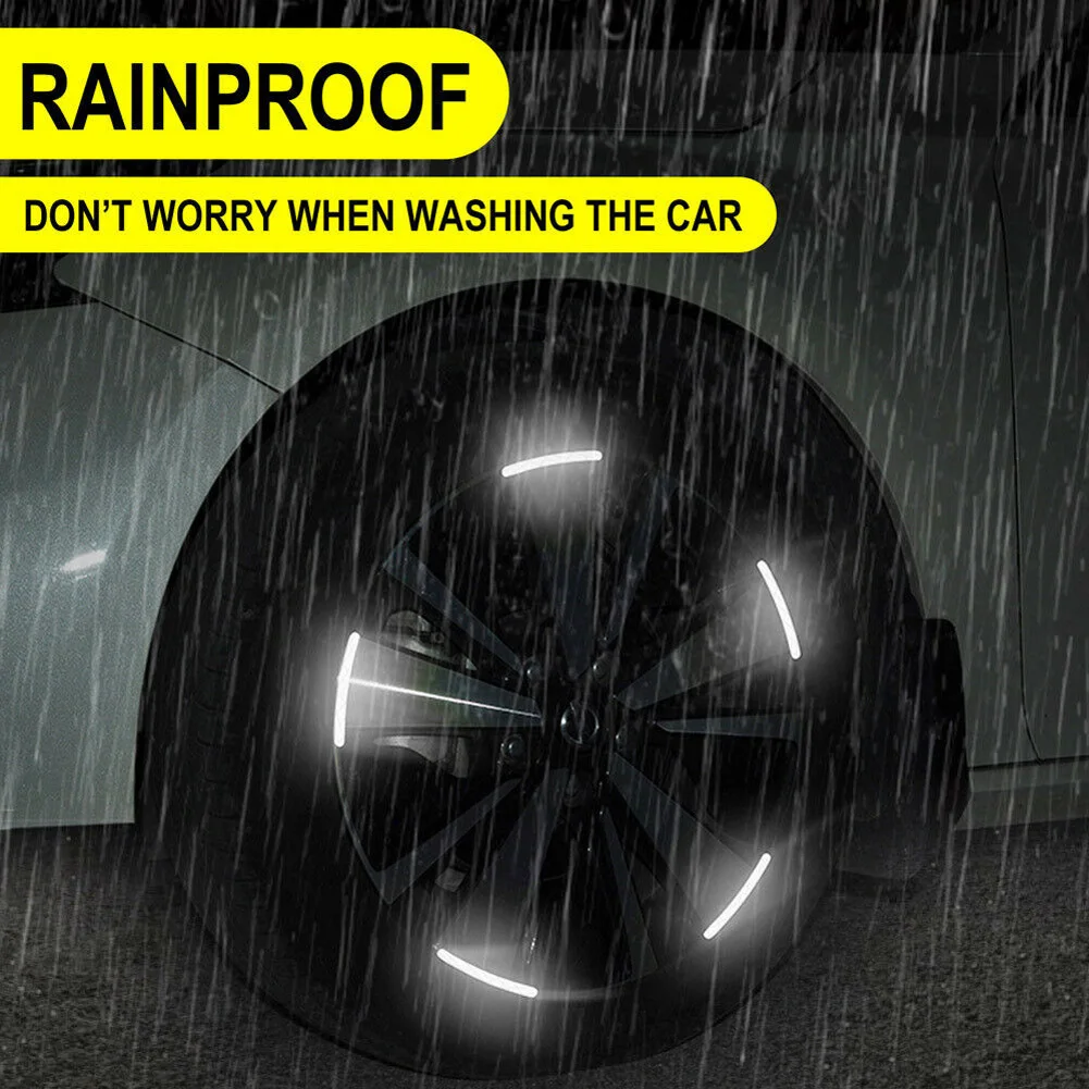 

Wheel Reflective Sticker Motorcycles Nano Tape Sticker Decorative Highly Reflective Effect Tire Reflector Decals