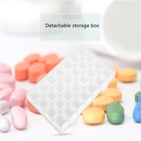 embroidery sewing tools medicine jewelry storage box portable sealed detachable transparent 28 compartment storage box
