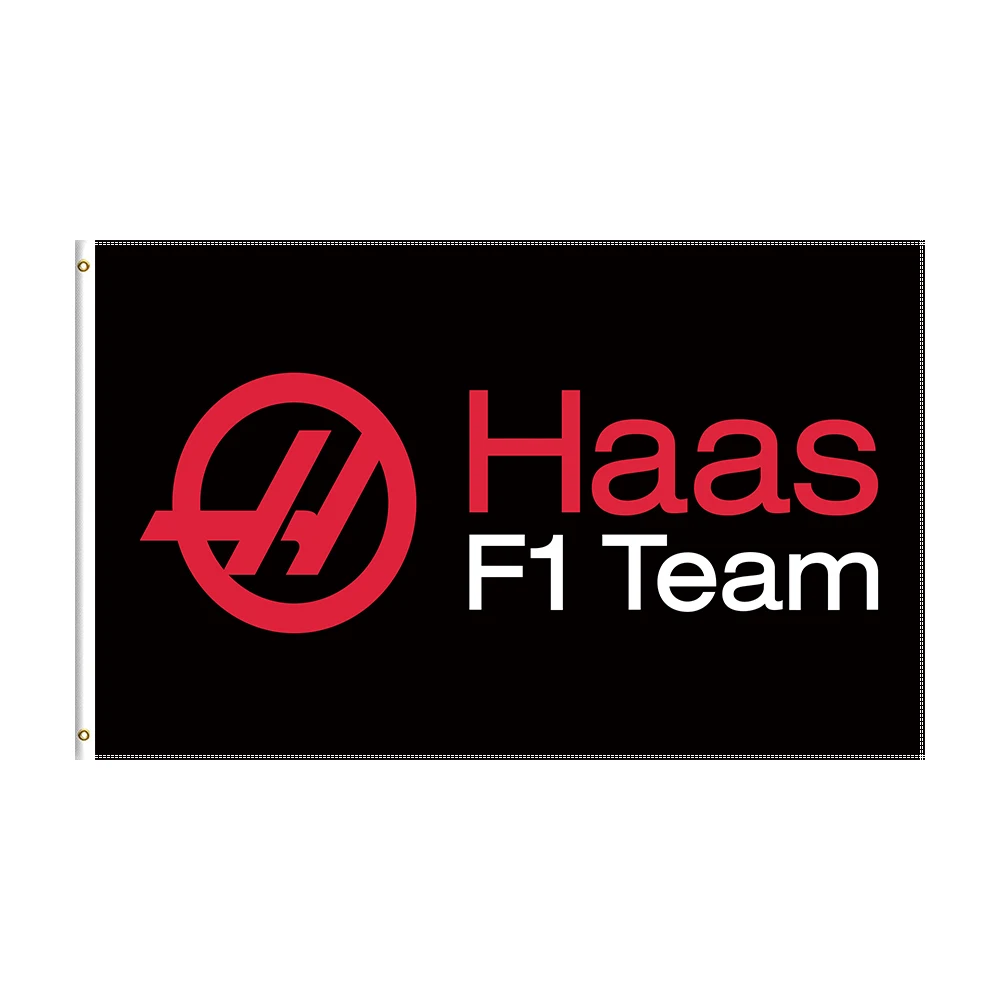 

3x5 футов, флаг Haas, баннер с принтом гоночного автомобиля для декора 1