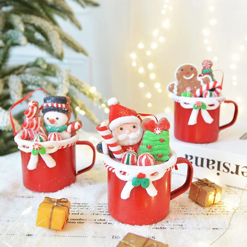 Мягкая керамика маленькая чашка снеговик рождественское украшение милый и