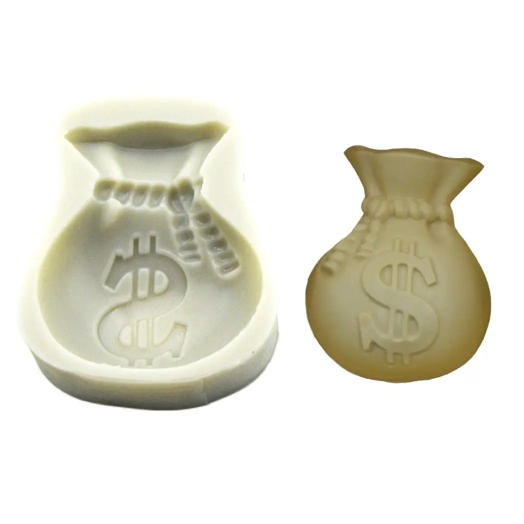 

Silicone Mold Money Bags Soap Molds Gypsum Chocolate Candle Mold Fondant Mould Purse Wallet Clay Resin Eco-friendly M443