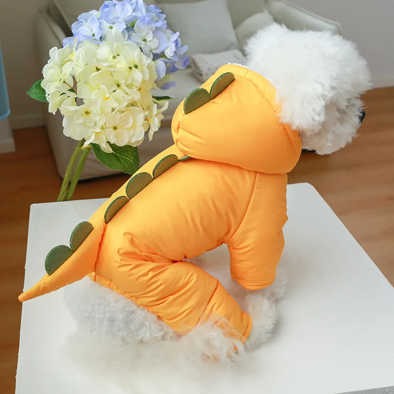 

Cotton Pet Coat Winter Dog Clothes For Small Dogs Cat Hooded Jacket French Bulldog Teddy Chihuahua Clothing Dinosaur Outfit Coat
