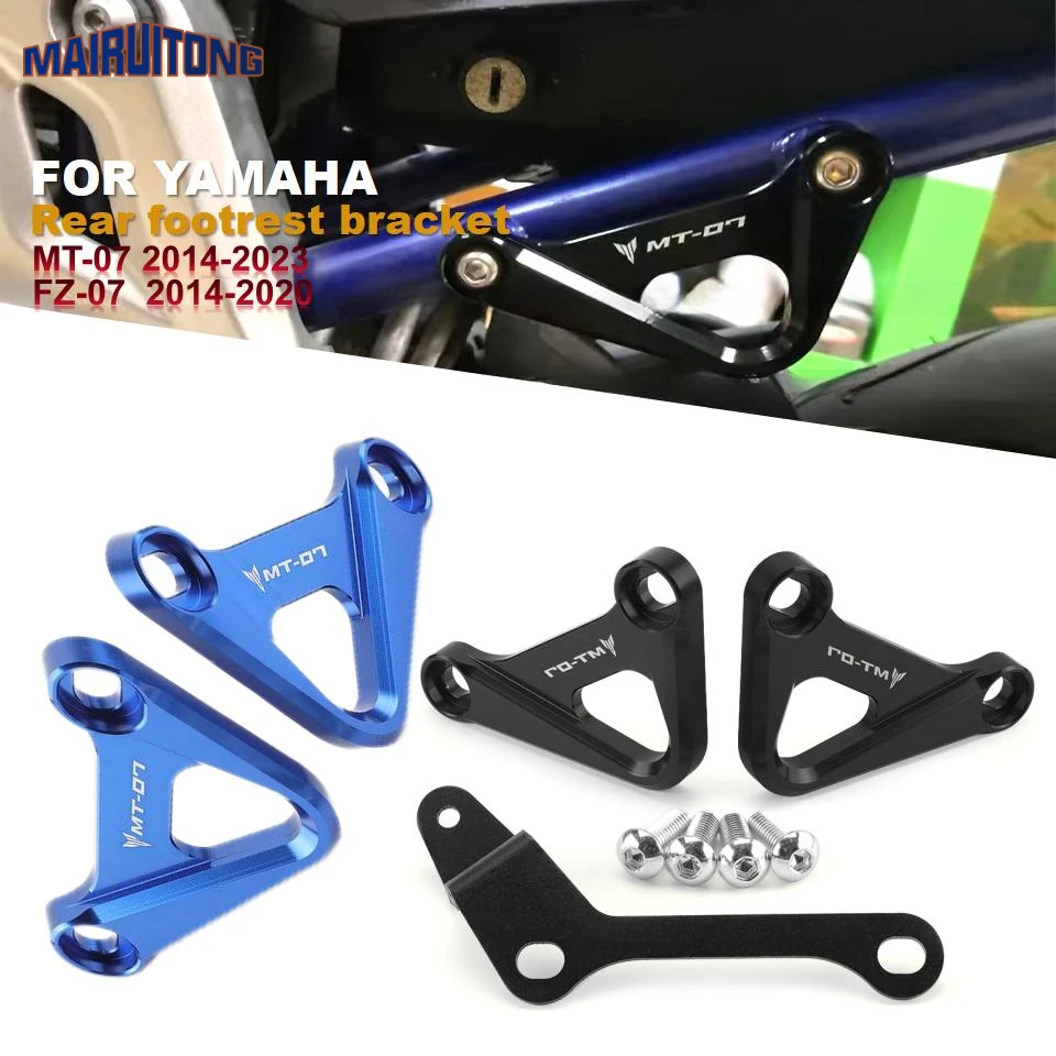 

FZ MT07 Rear Footrest Blanking Plates For YAMAHA MT-07 FZ-07 MT FZ 07 2014-2023 Motorcycle AccessoriesRacing Rear Pedal Holder