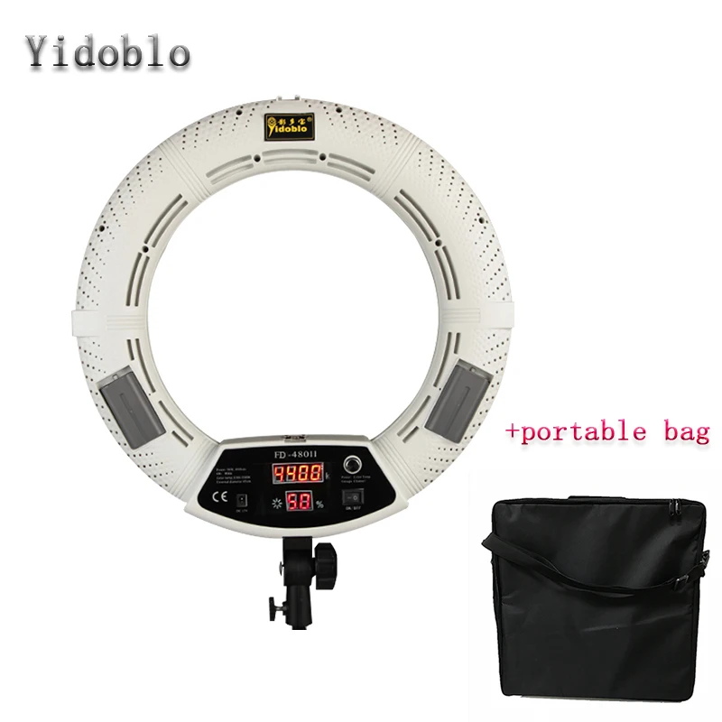 

Yidoblo FD-480II white Bi-color Photo Studio Ring Light + Soft bag LED Video Lamp Photographic Lighting 5500K 480LED Lights