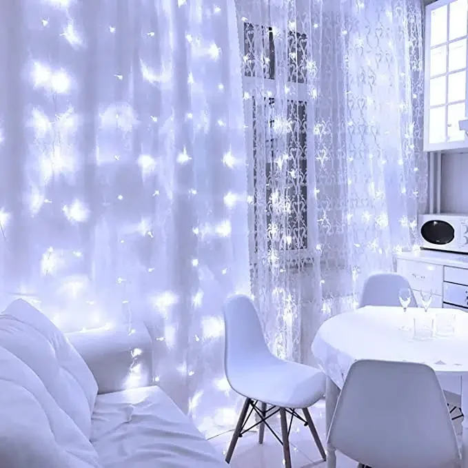 

HMTX Garden Party Wall Decor Curtain Light Pink 8 Modes LED String Lights