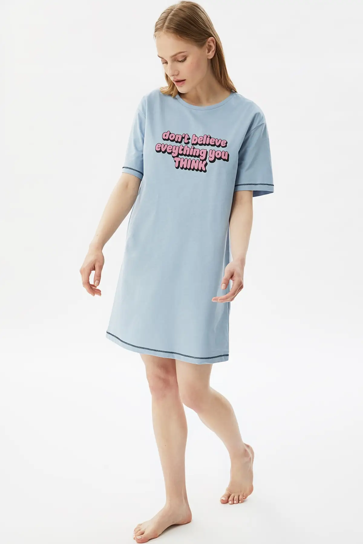 

Trendyol Tagline Knitted Nightgown THMSS21GC0040