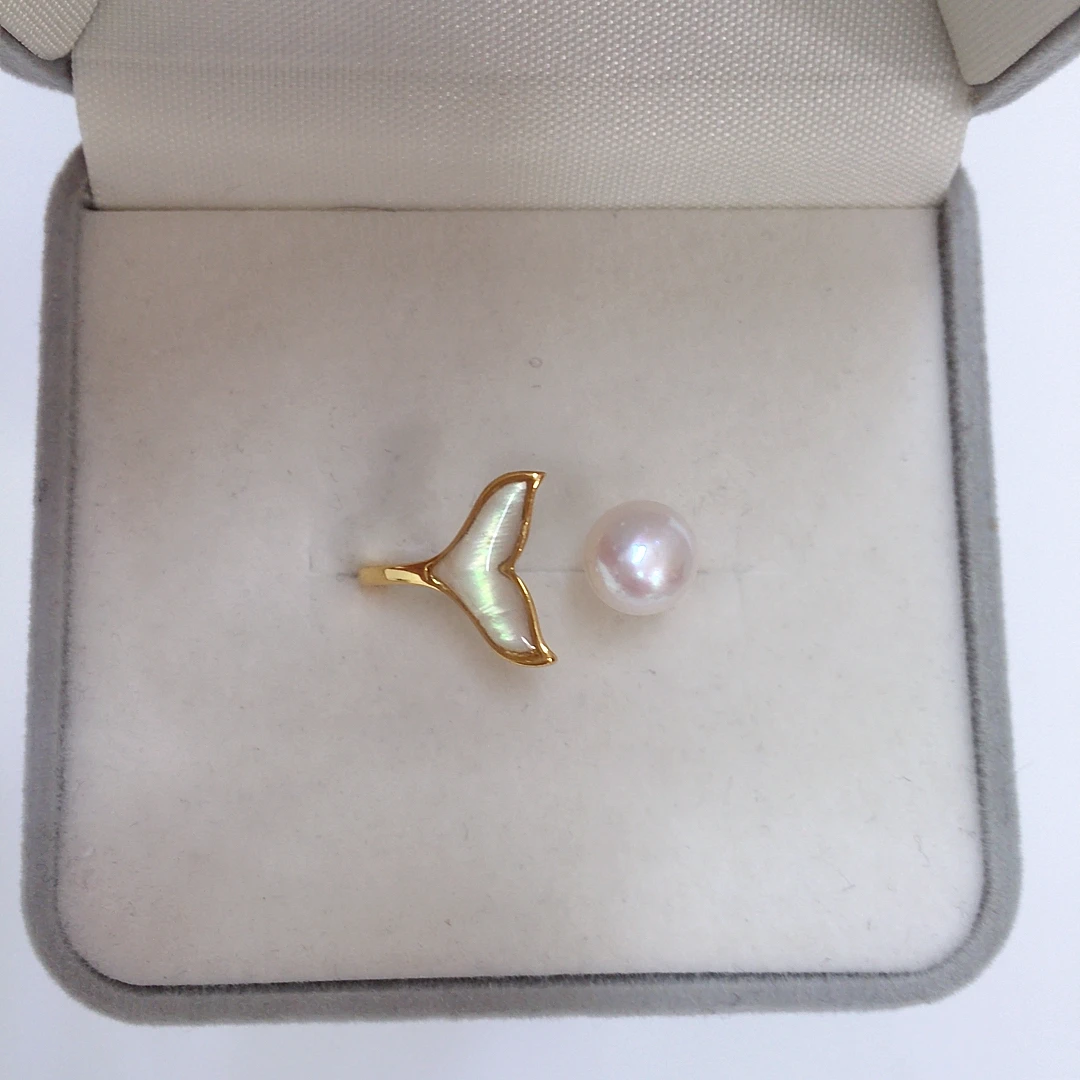 ZHBORUINI 2024 100% высококачественное кольцо с натуральным пресноводным жемчугом