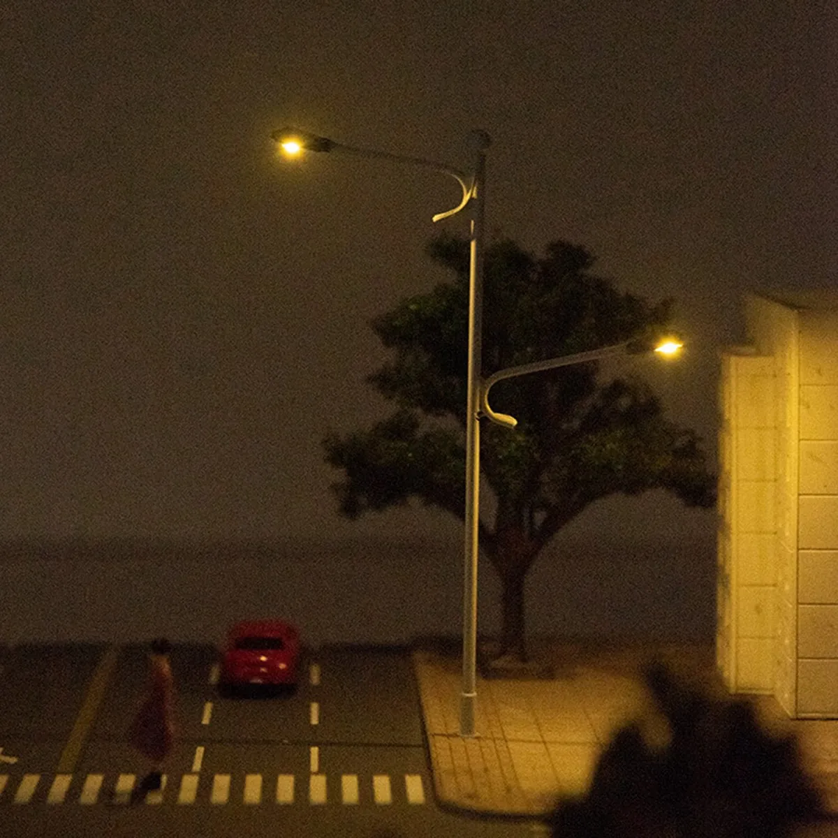 5 шт. модель в масштабе 1:100 2 лампочки светящийся уличный фонарь ландшафтный