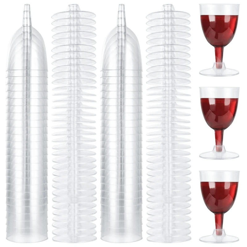 

Plastic Wine Glasses Clear Plastic Wine Cups Reusable Stemmed Party Wine Cups For Garden Parties