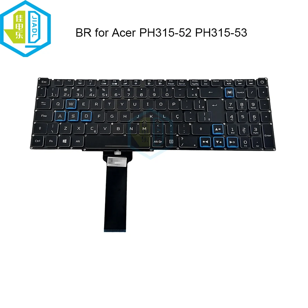 

RGB Backlit Brazilian Keyboard For Acer Predator Helios 300 PH315-52 53 PH317-53 PH317-54 BR Brazil Colorful Backlight Keyboards