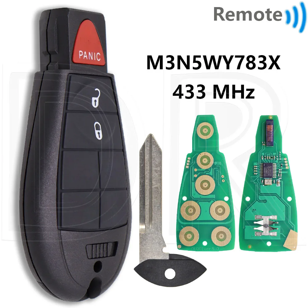 

Отличный 433 МГц M3N5WY783X ID46 PCF7941 GQ4-53T PCF7961A автомобильный дистанционный ключ для Jeep Cherokee Chrysler Town & Country Dodge Caravan RAM