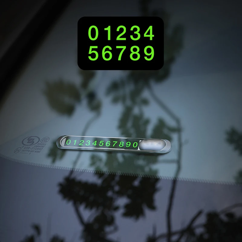 1 шт. Скрытая автомобильная парковочная карточка металлический сплав текстура