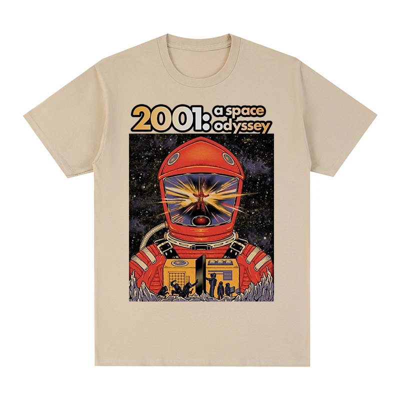

2001 футболка с изображением фильма космическая Одиссея, Хлопковая мужская футболка Stanley Kubrick Sci Fi, новая футболка, женские топы