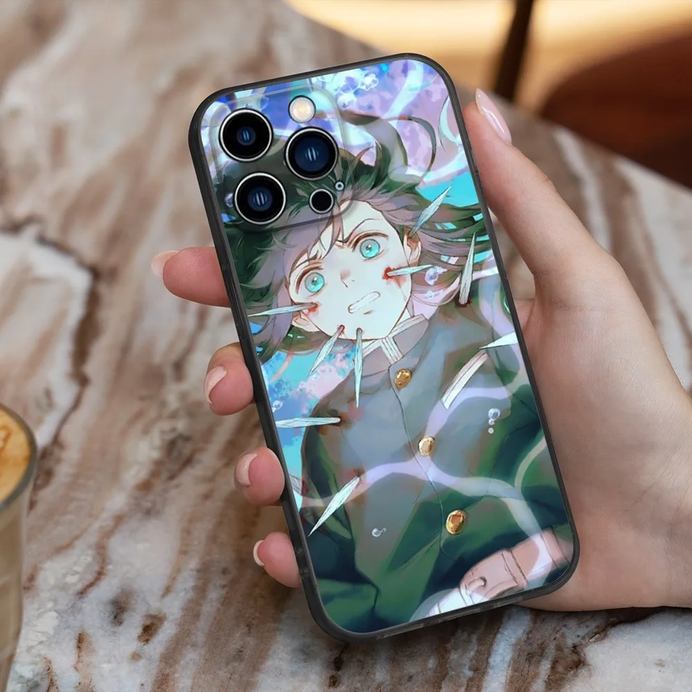 K-Kimetsu no Y-Yaiba Phone Case For iPhone 16 15 14 13 12 11 Pro X XS Max XR Plus Mini Soft Silicone Black Shockproof TPU