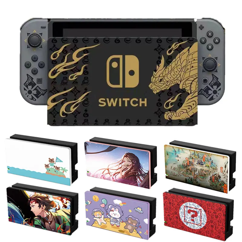 

Лицевая панель с мультяшным аниме защитный чехол для Nintendo Switch TV зарядная док-станция декоративная сменная Передняя панель чехол