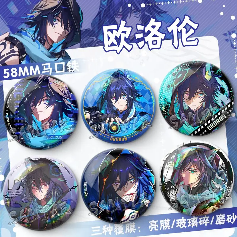 Брошь аниме Genshin Impact Ororon жестяная брошь Мультяшные булавки сделай сам аксессуары