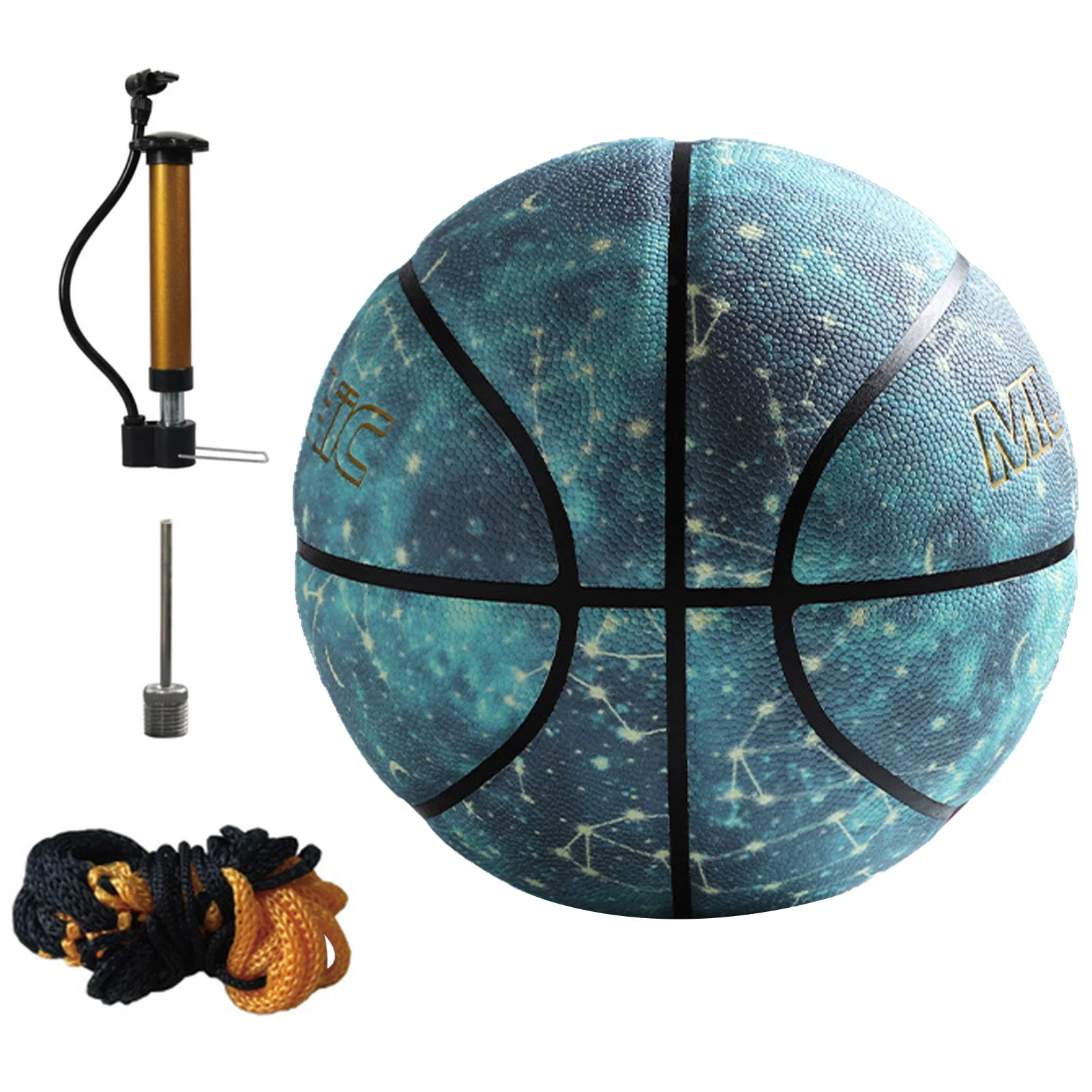 

Luminous Basketball Holographic Reflective PU Wear-Resistant Glowing Basketball With 12 Constellations For Night Sports Game