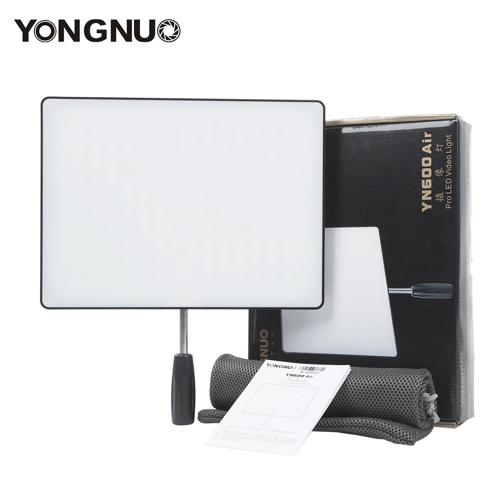 

YONGNUO YN600 Air LED Video Light 3200K - 5500K Brightness Dimmable For Canon Nikon Pentax Olympus DSLR Camera