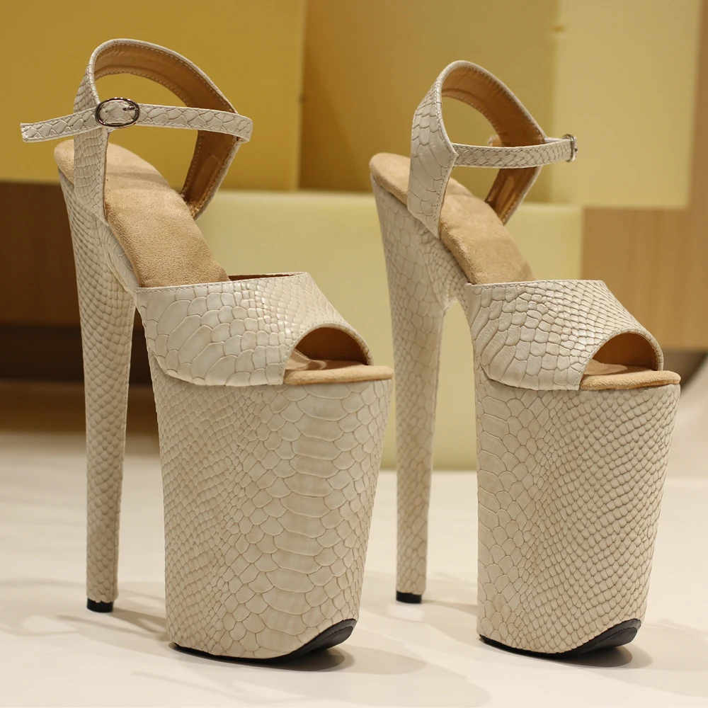 9 Inch Heel Platform Exotic Pole Dancing Ankle Strap Sandals Size36-40