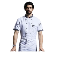 high grade breathable chef work clothes mens and womens short sleeved summer hotel catering canteen chef clothes customization