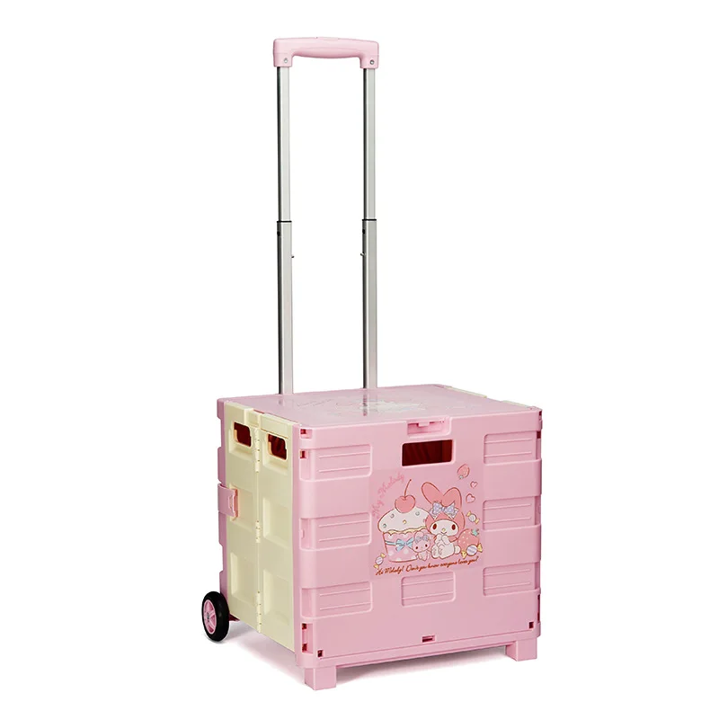 

Supermarket Portable Folding Shopping Cart Kitty Grocery Shopping Cart 360 Degree Universal Wheel Plastic Trolley Cart Trolley