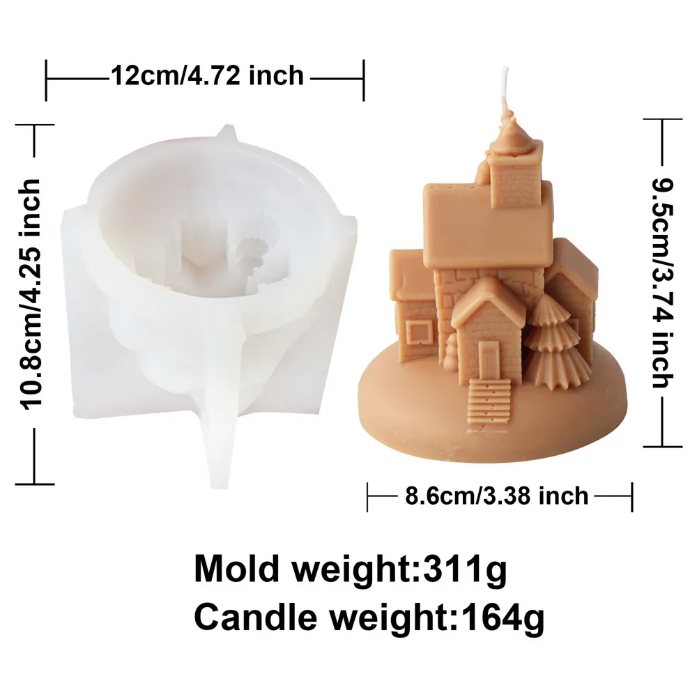 Zurich Nordic Wind Pine Cone House Силиконовая форма для свечей Рождественская елка Дом