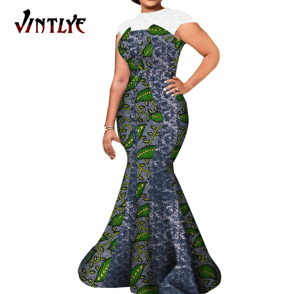 Платье женское длинное в африканском стиле элегантное Плиссированное