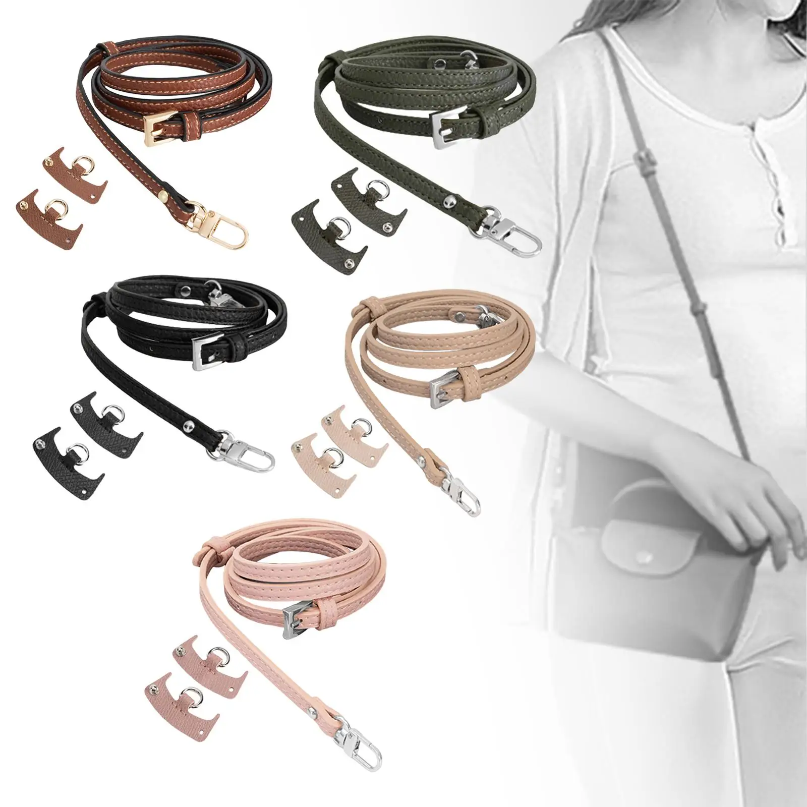 nie zawieszkę do torebki pasek na ramię bez klamry dziurkującej regulowany