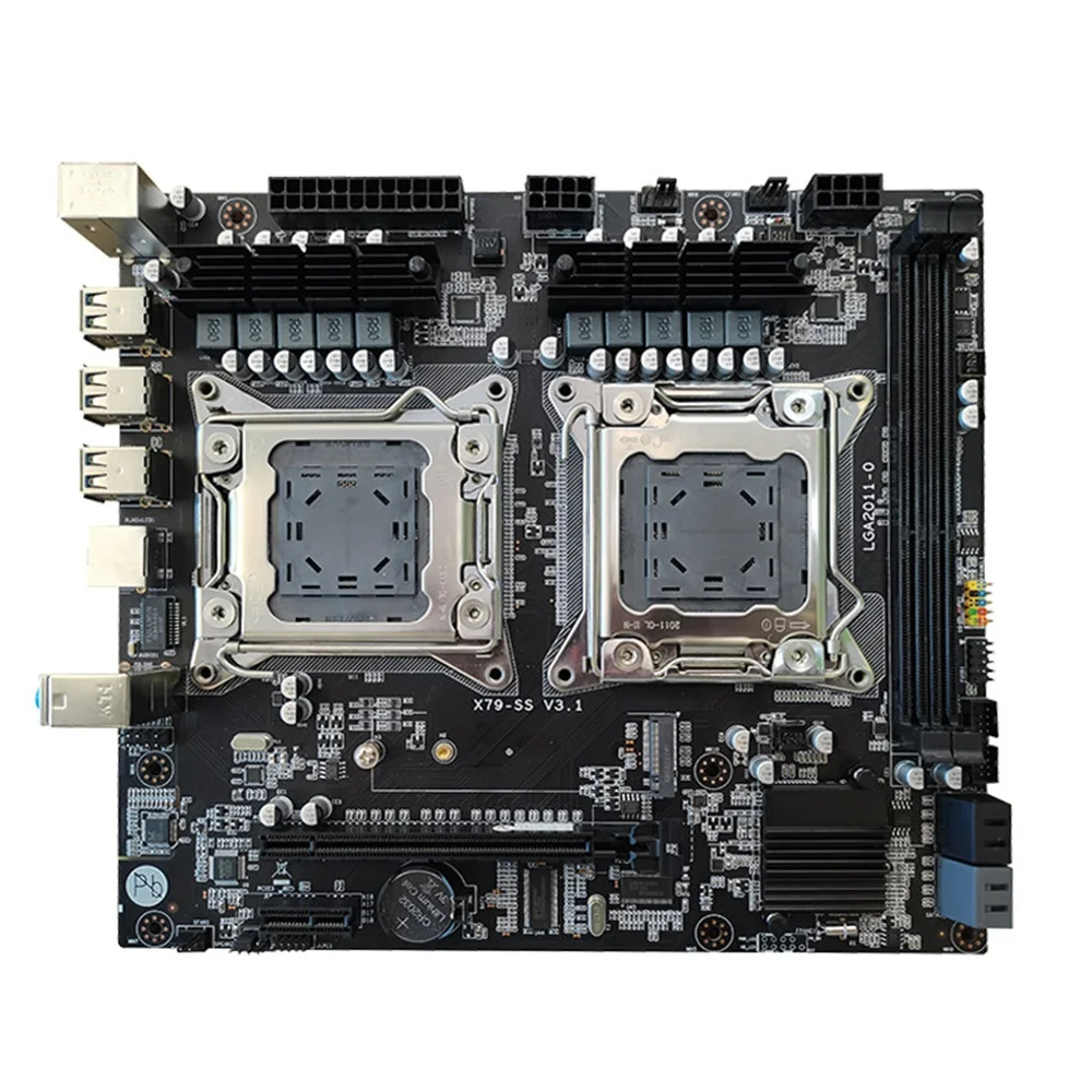 

X79-SS Dual-Channel Computer Motherboard Dual CPU LGA 2011 Pin Supports DDR3 Memory E5-2680 V2 DDR3 M.2 ATX