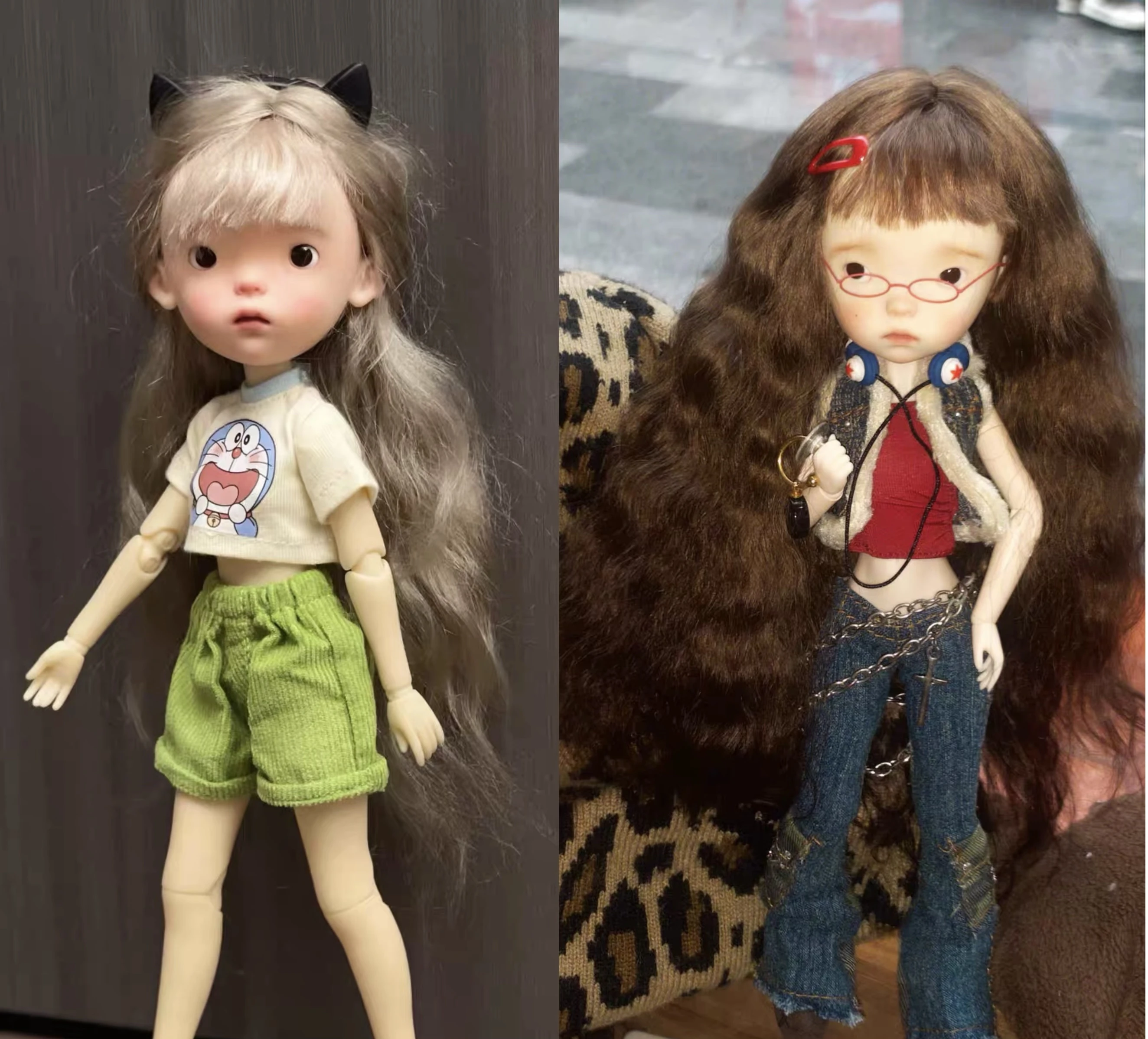 Kari Doll Парики из натурального мохера для куклы Landazz Landoudou окружность головы 16 см