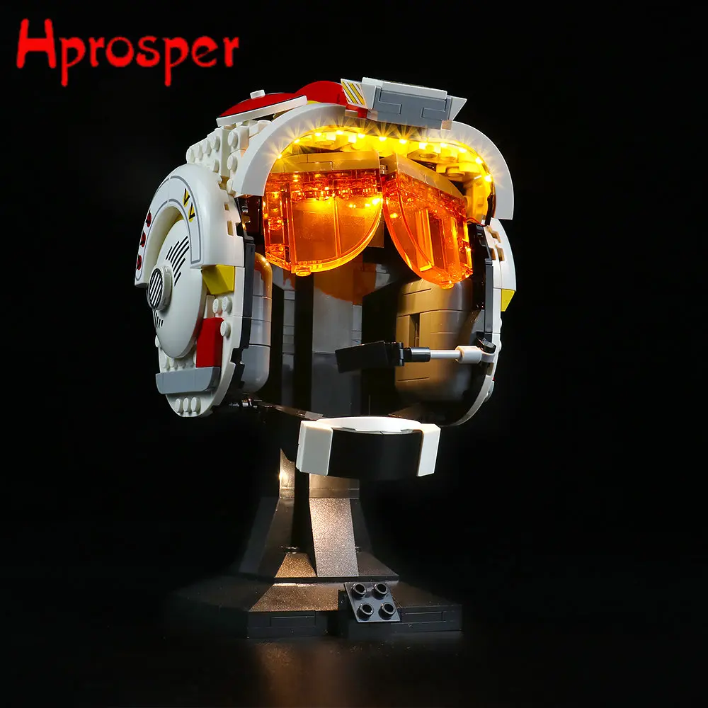 

Hprosper LED Light For 75327 Red Five Helmet Building Blocks Lighting Toys Only Lamp+Battery Box(Not Include the Model)