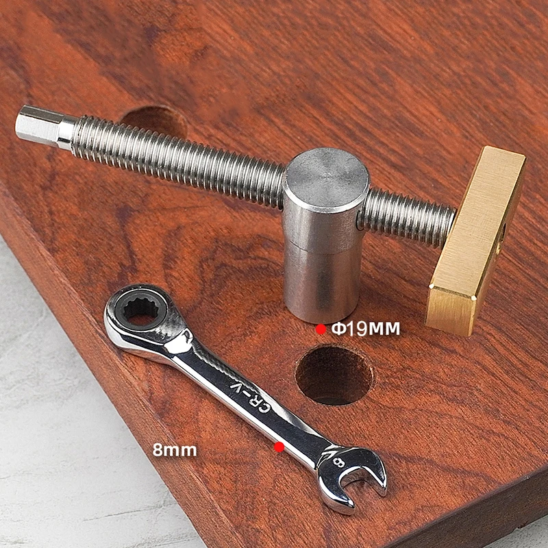 

For 19MM Hole Woodworking Desktop Clip Fast Fixed Clip Clamp Brass Fixture Vise Woodworking Benches Joinery Carpenter Tool