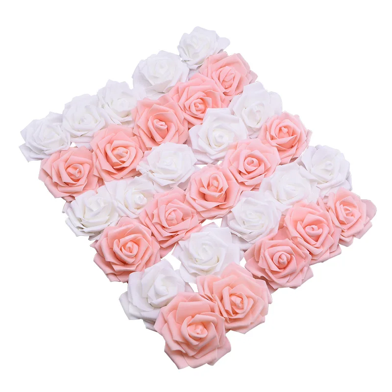 

Artificial Flower 6cm Big PE Foam Roses Heads For Wedding Party Decoration DIY Wreaths Home Decorative Craft Supplies 20Pcs