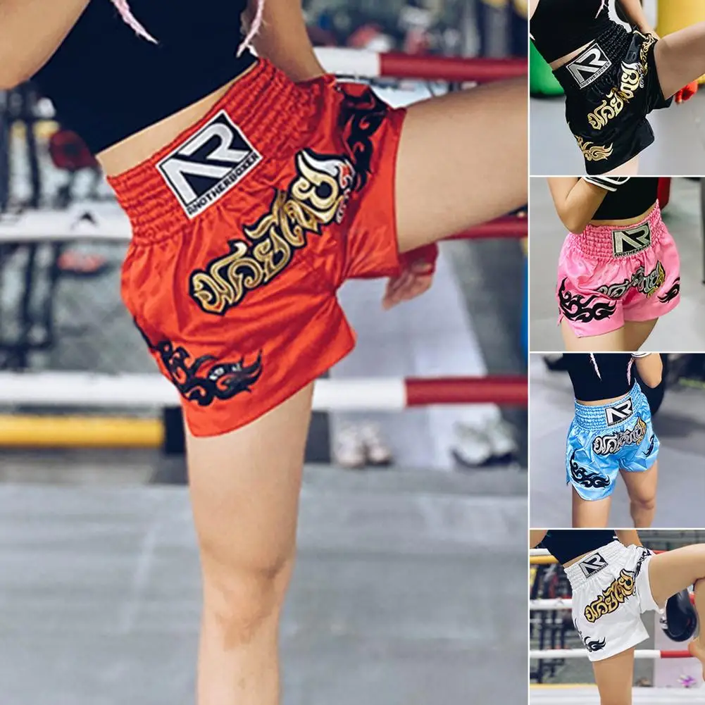 Casual Martial Arts Shorts Wear-resistant Polyester Muay Thai Cord Design Kickboxing Shorts  Thin Boxing Shorts for Children