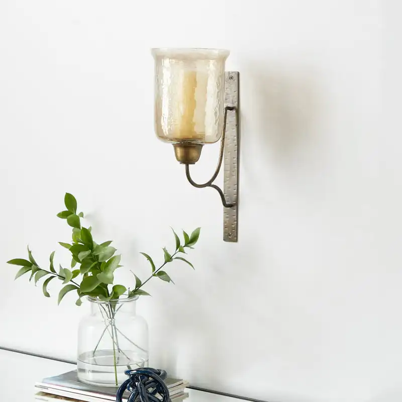 

Металлический Настенный светильник ручной работы с геометрическим рисунком из дымчатого стекла
