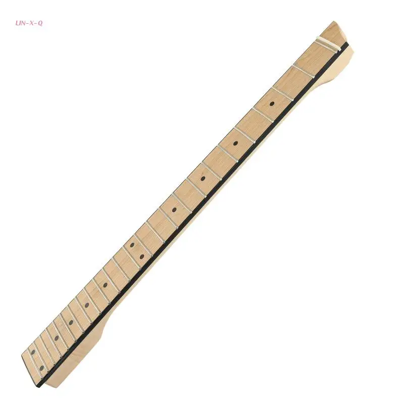 

Y51D Headless Electric Guitar Bass Neck 25 Fret Maple Wood Portable Smooth Natural Musical Dot Inlay Instrument Replacement