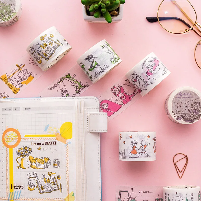 Распродажа 35 мм * 3 м солевые девушки забавная серия Life самоклеящаяся бумага