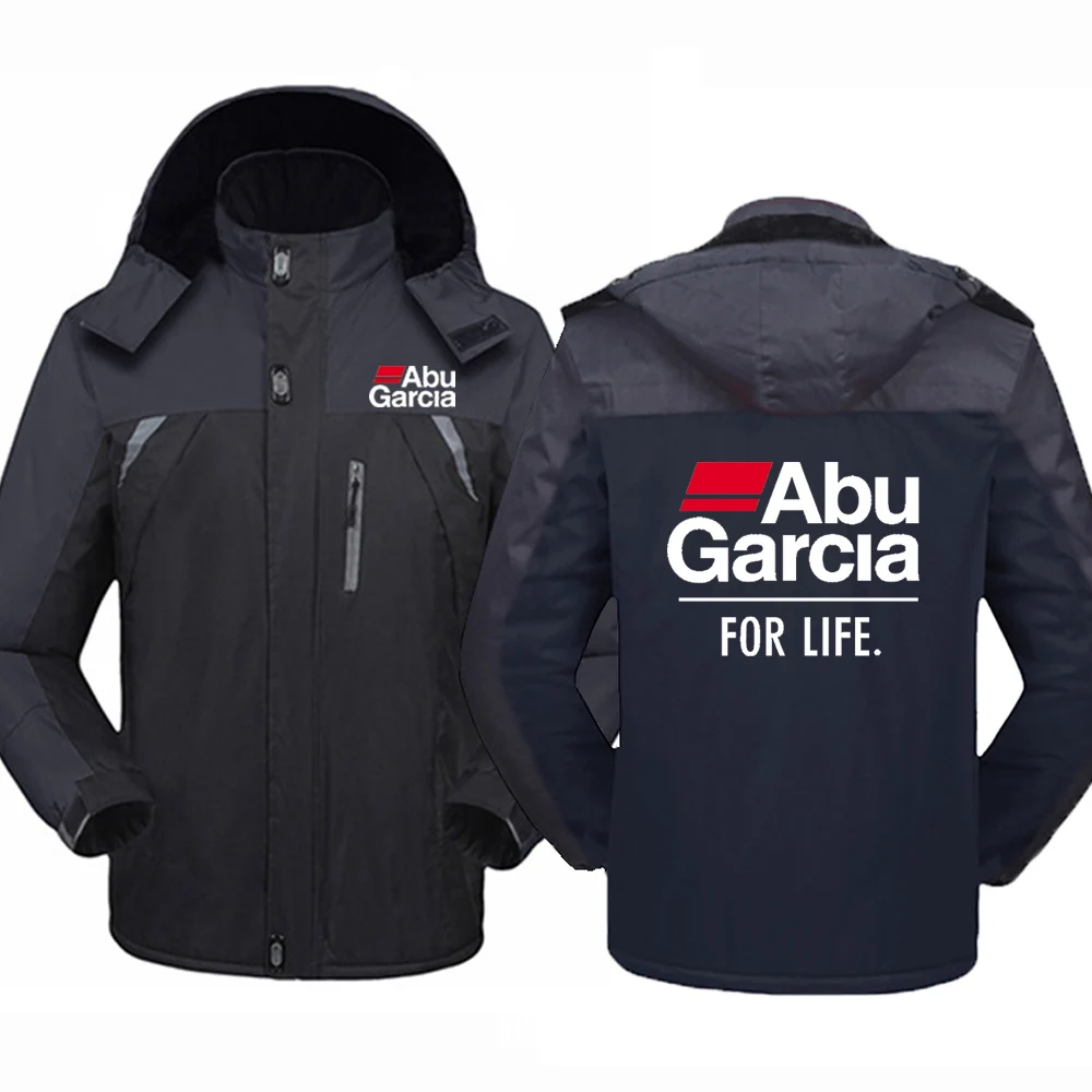 Abu Garcia For Life Printed Men Thicken Windbreaker Coats Waterproof Warm Outdoor Cold-Proof Mountaineering Comfortable Jackets