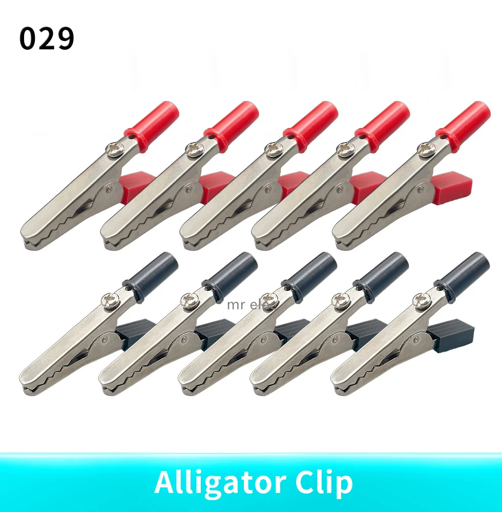 Изолированный зажим типа «крокодил», пластиковая ручка, кабель, зажим ...