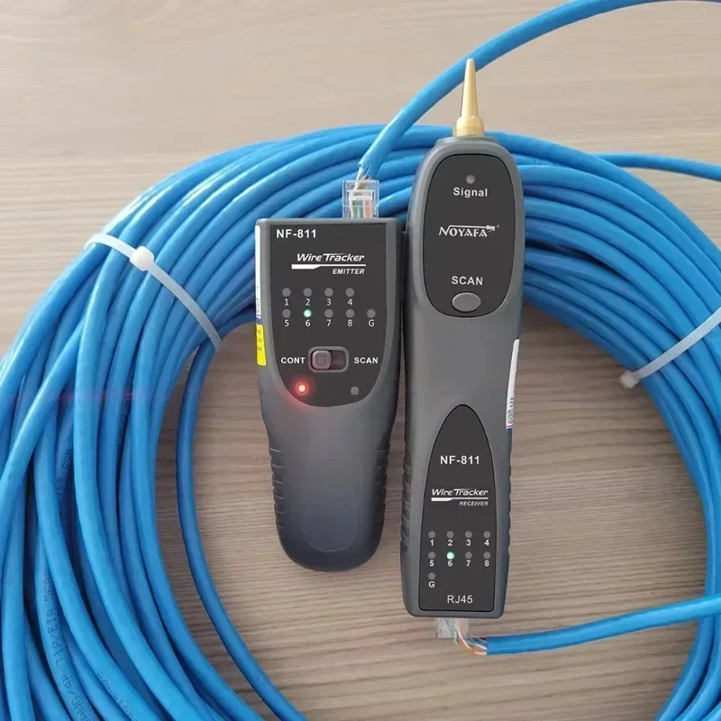 Фото Английская версия NOYAFA NF-811 Тестер сетевого кабеля RJ45 RJ11 Локатор неисправностей Устойчивый к давлению и ожогам телефонный провод/кабель Dete №3