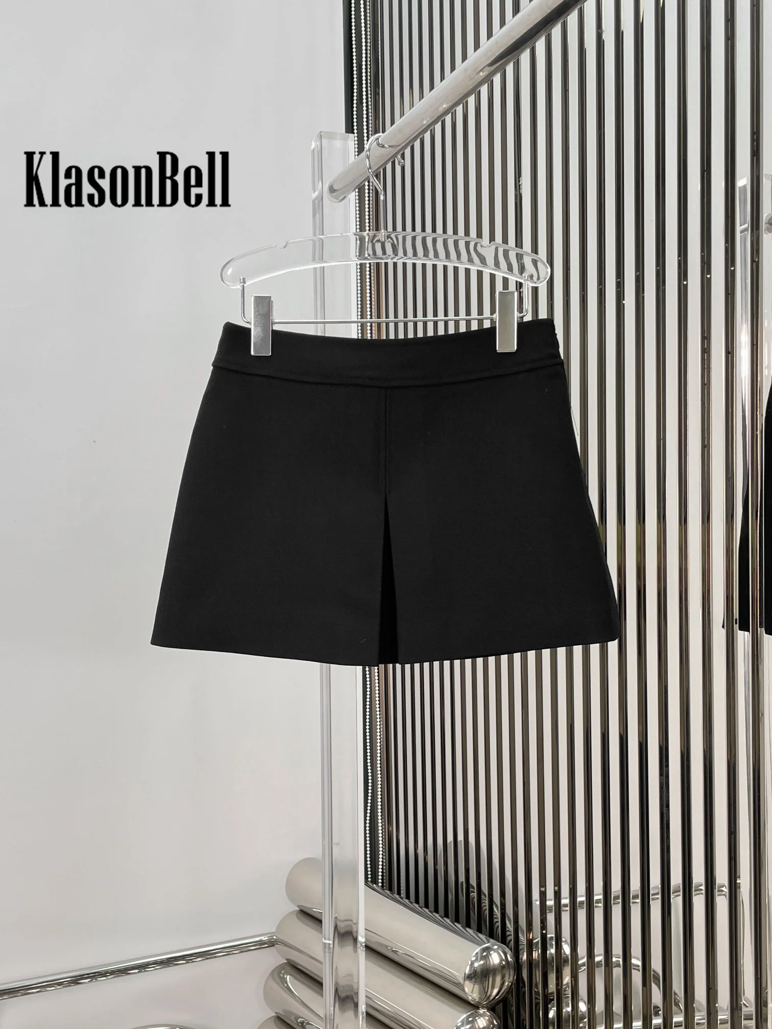 10.31 KlasonBell Женская мода с буквенным принтом и золотыми пуговицами камвольная