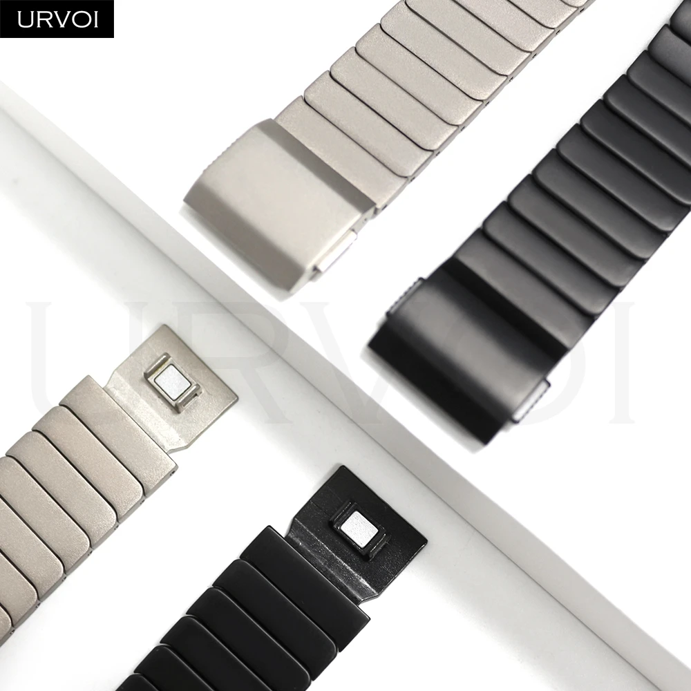Фото Титановый ремешок URVOI для Galaxy Watch Ultra 2025, ремешок 47 мм, металлический браслет с магнитной пряжкой, легко подходит для переключения разъема №4