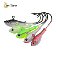 lionriver 3pcs jig heads fishing hooks 10g 14g 28g luminous hook highcarbon steel fishhook for soft worm accessories
