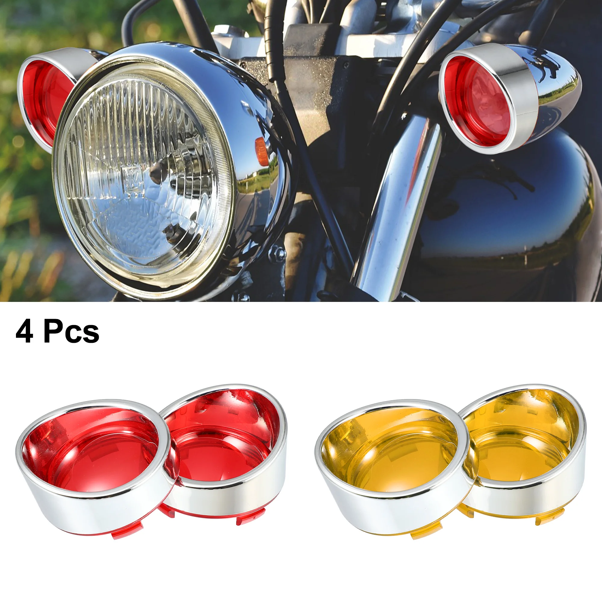 

2pcs 4pcs 2 Inch Turn Signal Lens Cover Visors Bezels for Harley Dyna Sportster Road King Street Electra Glide