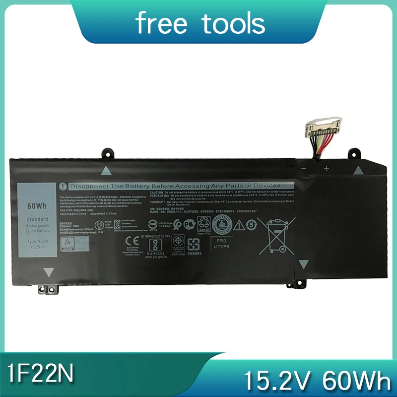 1F22N 15 2 В 60 Втч аккумулятор для DELL Alienware M15 P79F M17 R1 P37E ALW15M-D1735R R1725S R1738 G5 5590 G7 7590 P82F 7790 P40E