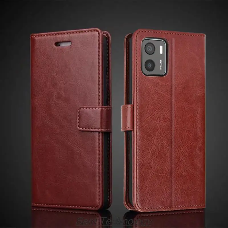 Кожаный флип-чехол для телефона Vivo Y15s Y15a Y15c 2021